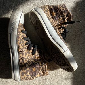 Cheetah converse high tops